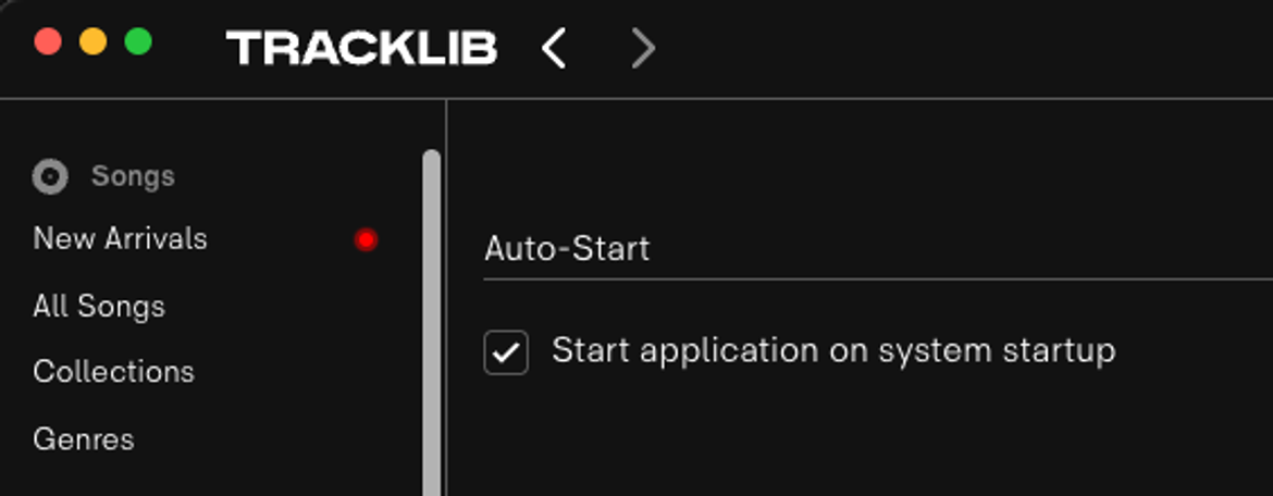 screenshot of the desktop app