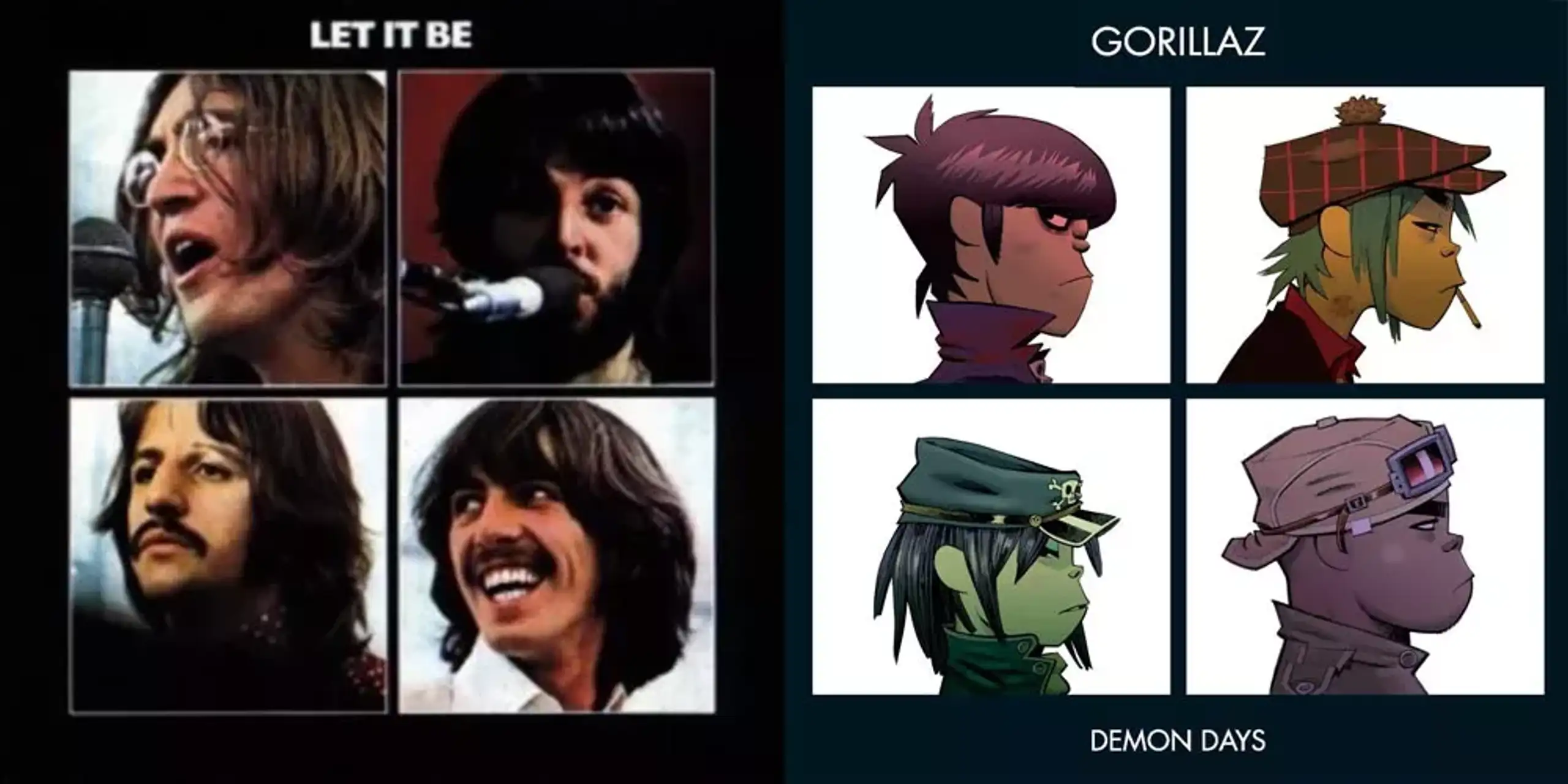 gorillaz demon days the beatles let it be