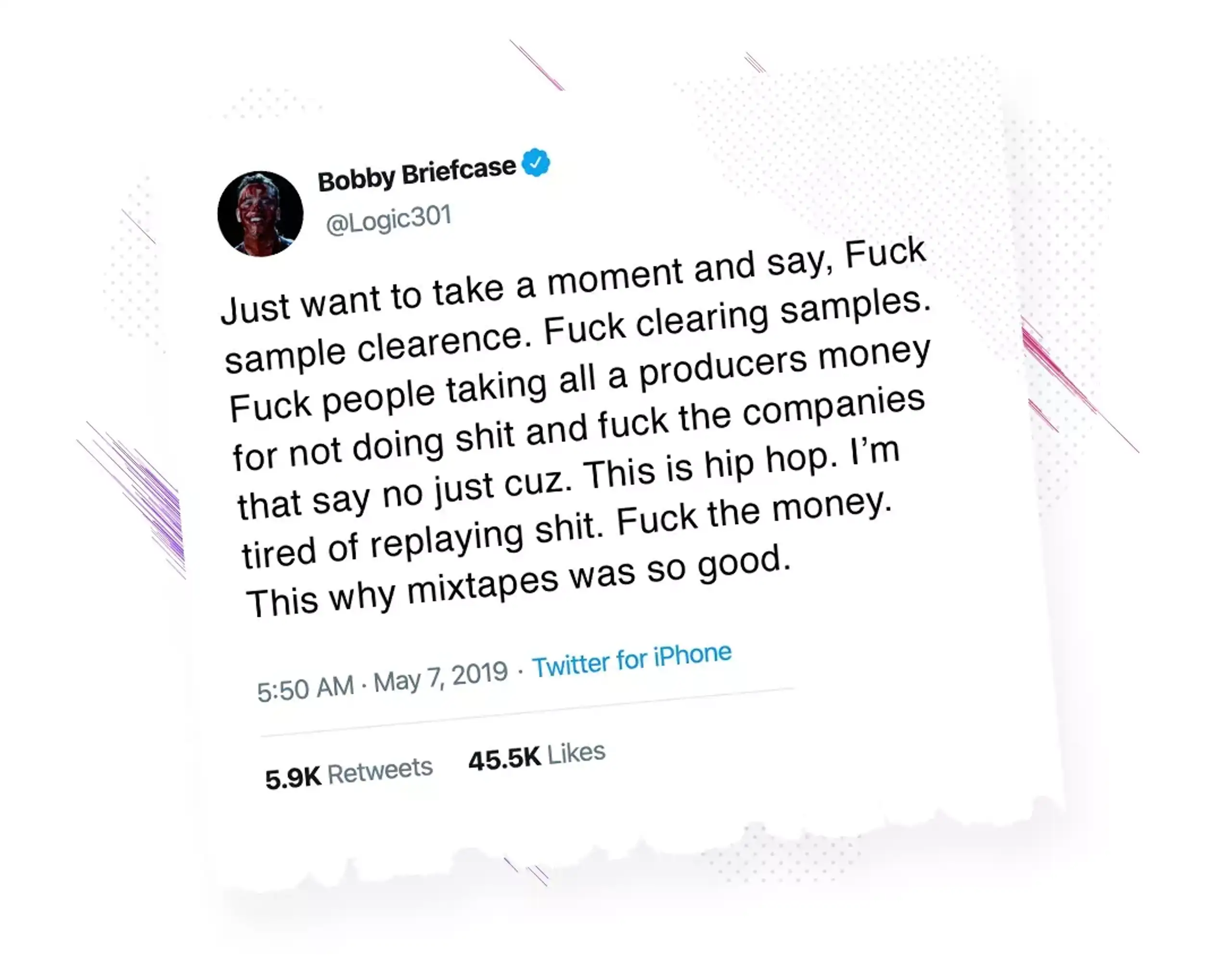 logic fuck sample clearances