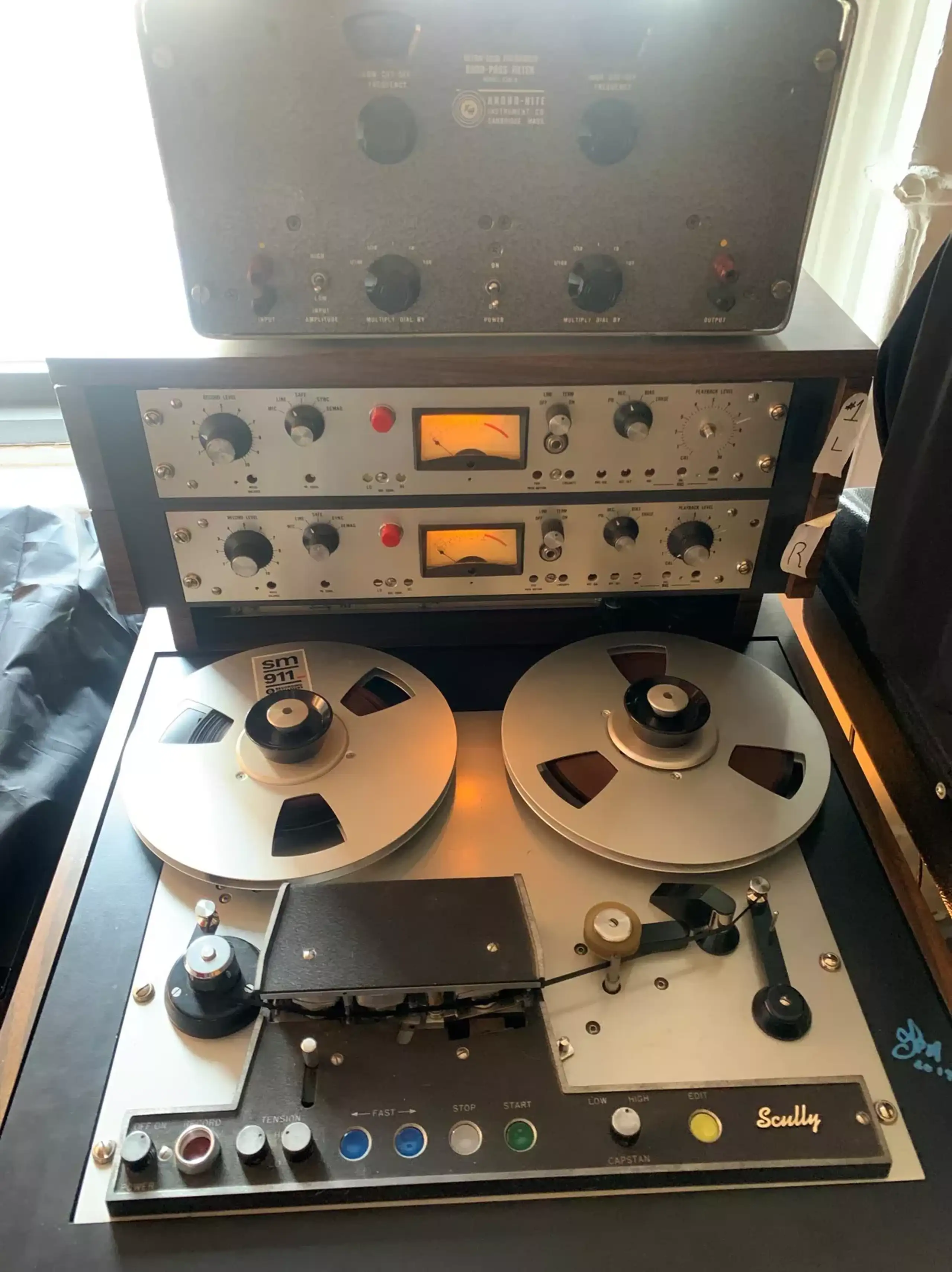 A tape machine at Eraserhood Sound's in-house studio
