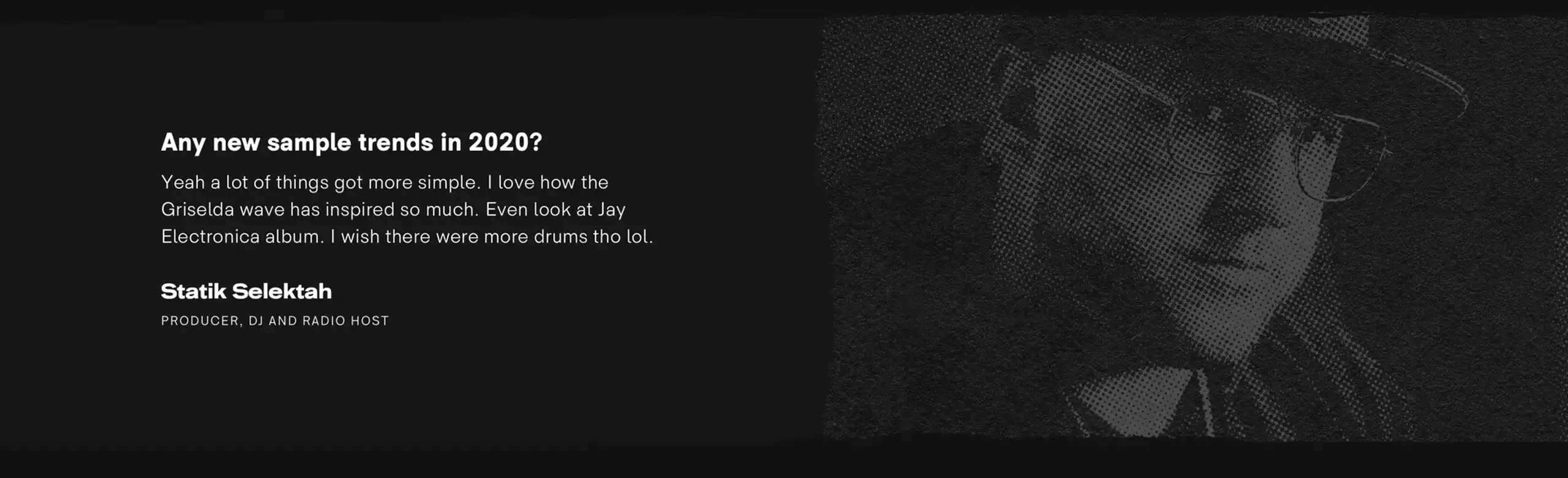 statik selektah sampling