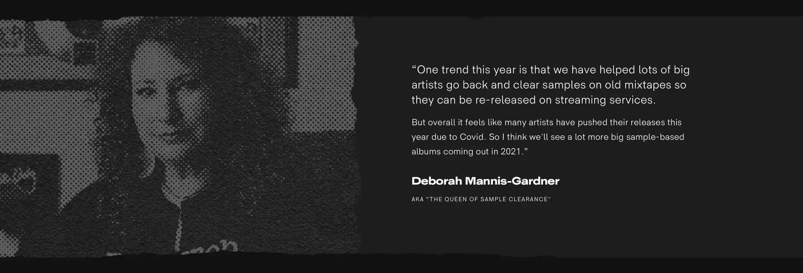 deborah mannis-gardner sampling quotes expert